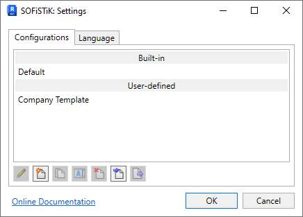 GUI Settings - Template Manager